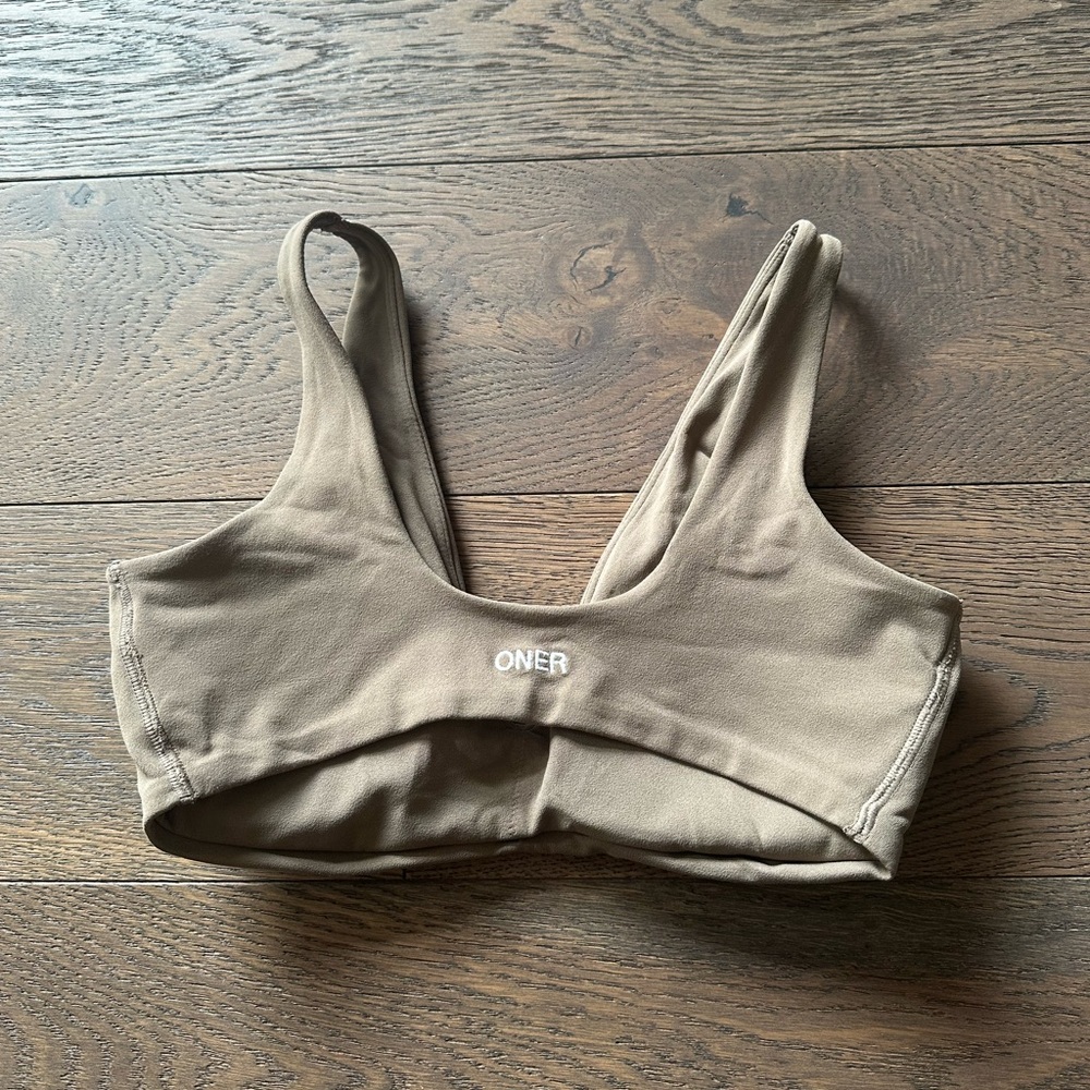 moss brown oner active scoop bra